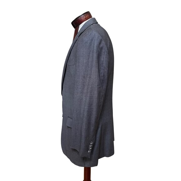 Hickey Freeman Boardroom Gray 100% Wool Two Button Suit Jacket Blazer Size 40R - Picture 2 of 14
